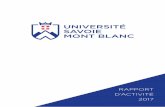 RAPPORT D’ACTIVITÉ - univ-smb.fr · des étudiants, des collectivités territoriales, des entreprises et à renforcer le lien avec la recherche. En 2017, un représentant étudiant