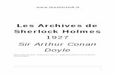 Les Archives de Sherlock Holmesliresherlock.fr/Sherlock/LesArchivesdeSherlockHolmes1927.lire... · 1 . Les Archives de Sherlock Holmes 1927. Sir Arthur Conan Doyle . Œuvre libre
