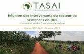 Réunion des intervenants du secteur de semences en DRC · Réunion des intervenants du secteur de semences en DRC Chris Asanzi, Abdias Utono, Mainza Mugoya Goma, RDC, le 31 Octobre