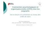 Contraintes psychologiques et organisationnelles (CPO ... · A Jolivet, S Caroly, V Ehlinger, C Delpierre, F Balducci, A Sobaszek, R de Gaudemaris, T Lang. Linking hospital workers’