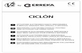 CICLÓN - trade.electricgatesuk.net · COM BRAÇO ARTICULADO PARA PORTÕES DE BATENTE ... (RX) cavo 2 x 0,5 mm2 ... per ante di lunghezza superiore a 1,8m SX DX.