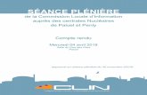Réunion de CE - clin76.fr · Commission Locale d’Information Nucléaire auprès des centrales de Paluel et Penly Séance plénière du 04 avril 2018, à Paluel 6 La séance est