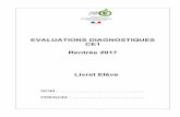 EVALUATIONS DIAGNOSTIQUES CE1 Rentrée 2017 Livret Elèvepdmqdc.ac-reunion.fr/fileadmin/user_upload/pdmqdc/pilotage/... · Evaluations diagnostiques CE1 - Livret de l’élève -