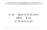 Stage Gestion de la classe (préparations, programmations ...  · Web viewInspection des écoles françaises d’Afrique Occidentale. Dakar – janvier 2007. La gestion . de la classe