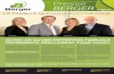 La Presse BERGER · berger.ca 1 800 463-5582 En tant que directeur des ventes chez Berger, je suis extrêmement ﬁer de faire partie d’une équipe de spécialistes constamment
