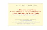Marcel Mauss (1904-1905) - Les Classiques des sciences ...classiques.uqac.ca/classiques/mauss_marcel/socio_et_anthropo/7... · Marcel Mauss, « Essai sur les variations saisonnières