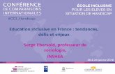 Education inclusive en France : tendances, défis et enjeux · entre le secteur médico-social et le système scolaire. > Une présence croissante corrélée à la onséation d’un