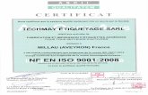  · a été évalué conformément aux exigences de la norme ISO 19011 :2012 par un Responsable d'audit certifié selon la norme ci-dessus pour la norme ci-dessous etjugé conforme