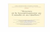 “Keynes et le keynésianisme au Canada et au Québec” · nouveau libéralisme (Merquior, 1991), aux idées qui président à la construction de l'administration publique (Desrosières,