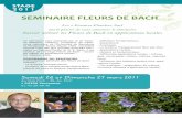 SEMINAIRE FLEURS DE BACH - Jardins-CoCreatifs · Floral du Dr Bach de Catalogne), fondée en 1993, qui compte à ce jour plus de 600 associés, il est directeur de l’Institut Anthemon