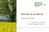 Association des propriétaires de biens ruraux en Wallonie · PDF fileNTF Association des propriétaires de biens ruraux en Wallonie Propriétaires de forêts Propriétaires de terres
