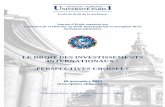 Programme journée droit des investissements · Ecole de droit de la Sorbonne Journée d’Etude organisée par L’I nstitut de recherche en droit international et européen de la