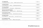 Forno Eletrico 60cm · PDF fileFORNI Installazione - OVENS Installation - FOURS Installation - Use - Manutenzione Maintenance Entretien DE Emploi BACKÖFEN Installation - Gebrauch