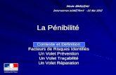 La Pénibilitésante.travail.free.fr/smt6/communic/2011-2012/2012-05-22/... · 2012-05-30 · Prise en compte de la pénibilité dans ses différentes ... (NF EN 1005-3,4 et NF ISO