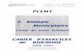PCEM1 2. Biologie Moléculaire - e-Stagesaristote.datacenter.dsi.upmc.fr/disc/PCEM1/ED/2_BM_2006-07.pdf · Cahier d'Exercices de Biochimie / PCEM1 Biologie Moléculaire / 6 Faculté