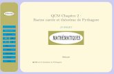QCM Chapitre 2 : Racine carr´ee et th´eor`eme de Pythagorejp.spriet.free.fr/docs_4/_pythagore/quiz_pythagore.pdf · Page de titre Contents JJ II J I Page 2 / 11 Retour Plein ´ecran