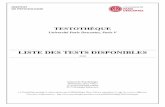 LISTE DES TESTS DISPONIBLES - psychologie.parisdescartes.fr · TESTOTHÈQUE Université Paris Descartes, Paris V LISTE DES TESTS DISPONIBLES 2018 Institut de Psychologie Bibliothèque