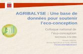 AGRIBALYSE : Une base de données pour soutenir · L’ADEME et l’alimentation durable 1. Amélioration des produits, écoconception 3.Reduction des pertes et gaspillage 30 % d’aliments