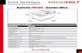 Batterie PV1105 - Gamme Ultra - proxivolt.com · EUROCOD 318 DIMENSIONS (Lx lx H) 207 x 175 x 175 (mm) BORNE POSITIF Droite POIDS avec électrolyse max.12.6 kg (± 3%) TYPE DE COUVERCLE