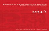 2014/1 Publications mathématiques de ... - pmb.univ-fcomte.frpmb.univ-fcomte.fr/2014/pmb_2014_1.pdf · Publications mathématiques de Besançon 2014/1 Y. Bugeaud 2014/1 Around the