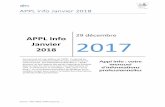 APPL Info Janvier 2018 · Sources : APB, INAMI, AFMPS popcarte, ….. APPL info Janvier 2018 APPL Info Janvier 2018 29 décembre 2017 e mensuel est une édition de l’APPL.