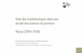 La faculté des sciences de Nancy (Laurent Rollet) · 2017-10-21 · 3 Les enseignants de la Faculté des sciences de Nancy et de ses instituts Dictionnaire biographique (1854-1918)