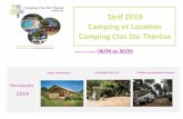 Tarif 2019 Camping et Locaion Camping Clos Ste Thérèse · Infos praique: A proximité : Le bus « VarLibr » devant le camping, la gare de Bandol à 4km, Supermarché à 1km6, les