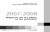 RPP 2007-2008 Fr - tbs-sct.gc.ca · 2 Rapport sur les plans et les priorités d’AAC 2007-2008 Au cours des mois à venir, nous continuerons de mettre en oeuvre la nouvelle stratégie