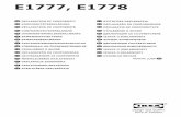 E1777, E1778 - ikea.com · Sont respectées les normes européennes harmonisées ou spécifications techniques suivantes, conformes à une bonne pratique technique en matière de