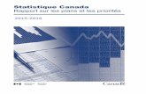 2015-2016 - statcan.gc.ca · Pour l’exercice 2015-2016, nos priorités sont les suivantes : exécuter le programme statistique permanent d’indicateurs économiques et ... Rapport