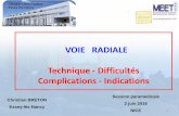 VOIE RADIALE Technique - Difficultés Complications ...meetcongress.com/Archives_site2016/pdf/presentation-2016/... · VOIE RADIALE Technique - Difficultés Complications - Indications