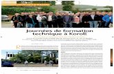 Journées de formation technique à Koroll · 2016-04-22 · DEVEZHIOÙ STUMMAÑ WAR AN TEKNIK E KOROLL Il y a un an, la société Koroll s’installait dans ses nouveaux locaux de
