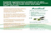 Audine, Audiol, AudiolSwimaudine.eu/media/24224/_audiol-fr-leaflet-a5_vonline.pdf · Audiol@Swim aide à prévenir la rétention d'eau et les infections auriculaires au cours de la