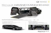 Renault GRAND KANGOO RAMP ERGO · - Modularité : banquette arrière 2/3 1/3, ... 930 dm3 LES AVANTAGES DU GRAND KANGOO TPMR Nos véhicules respectent l’arrêté du 23 août 2013,