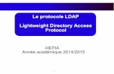 Le protocole LDAP Lightweight Directory Access Protocol · Le protocole LDAP Lightweight Directory Access Protocol. 2 Contenu ... 2.5 - fait référence au service X.500 (l'ancêtre