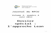   · Web viewJournal du RPCU. Volume 4, numéro 4. Juin 2013. Dossier spécial : l’approche Lean.  Sommaire. Le RPCU reçoit l’accréditation pour ses formations