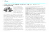 PATRIMOINE CULTUREL Laurent Menager ... - orbilu.uni.luorbilu.uni.lu/bitstream/10993/19335/1/RM 2014-5-P-Menager.pdf · projeté pour automne 2015 Abteilung B: Instrumentalwerke •