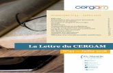 La Lettre du CERGAM - cergam.univ-amu.fr valident les contenus à diffuser sont les responsables d’axe (ou le directeur du CERGAM). Les listes comprennent les membres titulaires