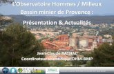 Bassin minier de Provence : Présentation & Actualités©minaire annuel de l’OHM-BMP, 10 octobre 2017, Bouc-Bel-Air Référent Intitulé Laboratoire Pierre BATTEAU CLEAR : ChiLdren