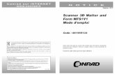 Scanner 3D Matter and Form MFS1V1 Mode d’emploi · PDF fileSur la page d’accueil du logiciel Matter and Form, les utilisateurs peuvent choisir de créer un nouveau scan, d’ouvrir
