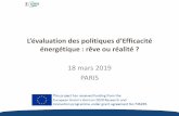 L’évaluation des politiques d’Efficacité - atee.fratee.fr/sites/default/files/4_projet_odyssee-mure_d-bosseboeuf.pdf · L’évaluation des politiques d’Efficacité énergétique