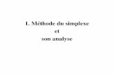 1. Méthode du simplexe et son analyse - Recherche · Transformation de max en min • Considérons le problème de maximisation max f(w) Sujet à où f : X →R1. • Soit w* un