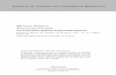 The Zeckendorf expansion of polynomial sequences - Numdamarchive.numdam.org/article/JTNB_2002__14_2_439_0.pdf · JOURNAL DE THÉORIE DES NOMBRES DE BORDEAUX MICHAEL DRMOTA WOLFGANG