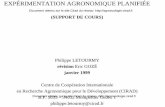 EXPÉRIMENTATION AGRONOMIQUE PLANIFIÉEopen-library.cirad.fr/files/2/521__946767658.pdf · 3 INTRODUCTION Le présent document a été rédigé pour servir de support à des cours