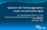Gestion de l’anticoagulation orale en première ligne · status and hemostasis risk in percutaneous image-guided interventions." Journal of Vascular and Interventional Radiology