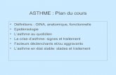 ASTHME : Plan du cours - saintnoaries.free.frsaintnoaries.free.fr/Cours/Pneumologie/Asthme.pdf · Définition selon GINA (Global Initiative for Asthma, 2002) • L’asthme est une