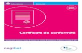 Certificats de conformité - GRDF Cegibat · Explication des renvois (au dos du certificat) (1) Le présent certificat concerne les installations à usage collectif comprises entre
