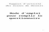Rapport d’activités des écoles de devoirs - one.be€¦  · Web viewMode d’emploi à destination des écoles de devoirs en vue de la rédaction de leur rapport d’activité