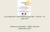 La certification intermédiaire type BEP rénové ou type CAP ...lettres-histoire-geographie.enseigne.ac-lyon.fr/spip/IMG/pdf/CI_Bep_Sept2011.pdf · • celui de seconde bac pro (2009-2010)