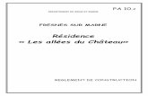 Résidence « Les allées du Château» - 10 - Fresne-sur-marne.pdfPDF filePA 10. 2 DEPARTEMENT DE SEINE ET MARNE FRESNES SUR MARNE Résidence « Les allées du Château» REGLEMENT